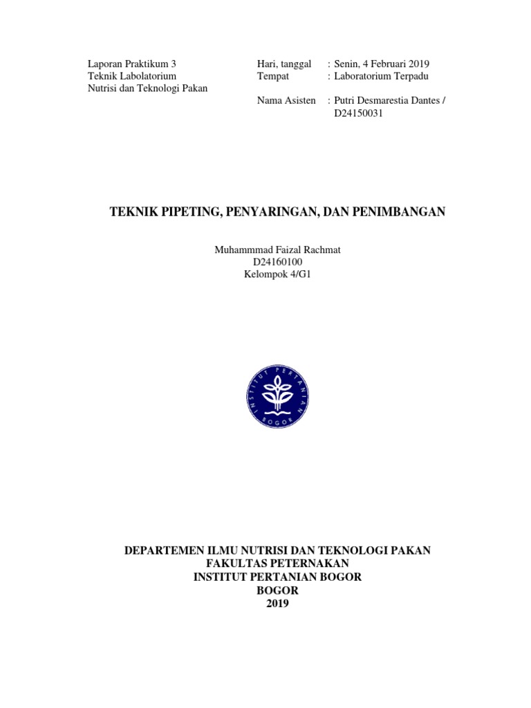 Teknik Laboratorium Dasar | PDF