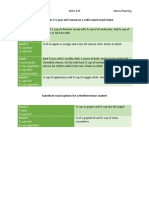 Edec 270 Menu Planning