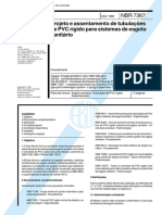 NBR 7367 - 1988 - Projeto e assentamento de tubulações de PVC rígido para sistemas de esgoto sanitário.pdf