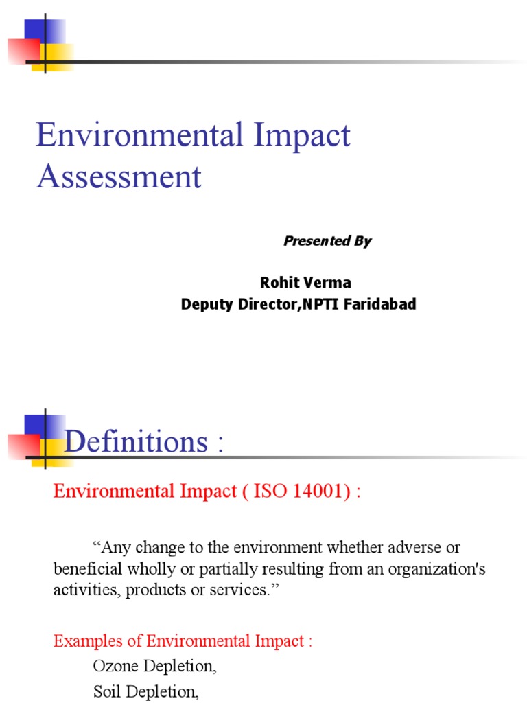 Environmental Impact Assessment PDF Business Environmental Impact