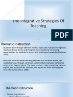 The Integrative Strategies of Teaching: Marvin M. Domingo 1