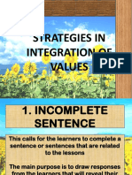 Strategies in Integration of Values