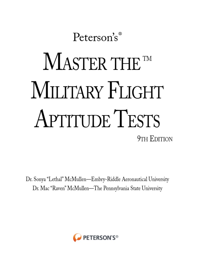 Mcmullen Sonja Master The Military Flight Aptitude Test PDF | PDF ...