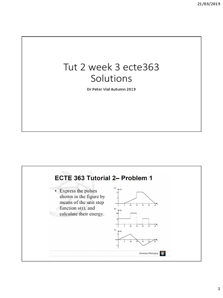ECTE363 Week 3 Tutorial Solutions | PDF | Social Science | Art