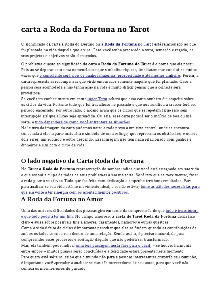 Significado da carta de Tarô Roda da Fortuna: 15 leituras direitas, image size:768x1024