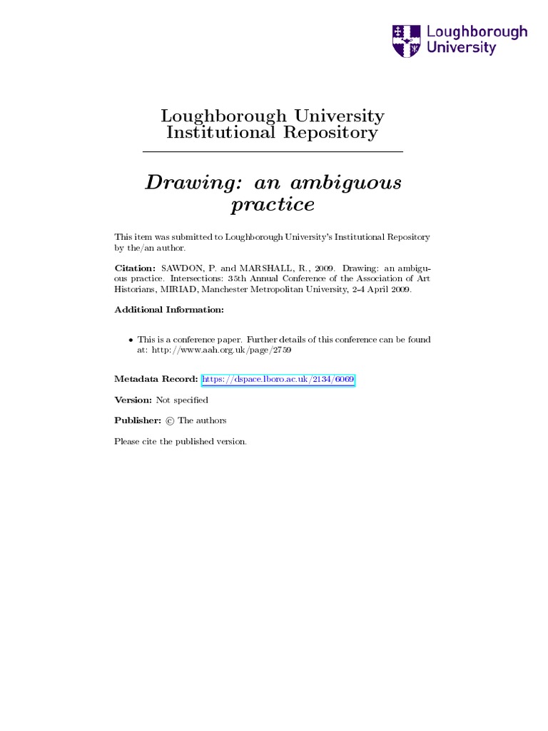 Drawing as an Ambiguous Practice | PDF | Design | Drawing