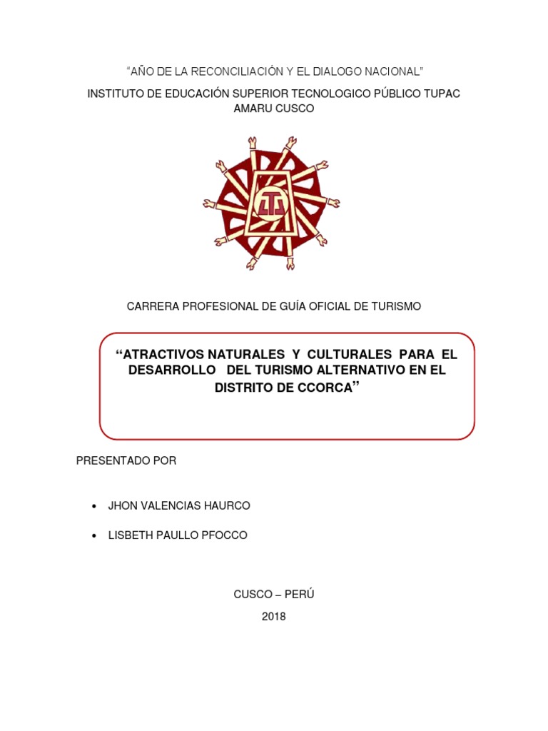 Proyecto 2018 Corca Sin Alterar PDF PDF Turismo Clima Templado