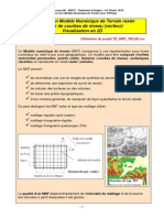 Création D'un Modèle Numérique de Terrain Raster À Partir de Courbes de Niveau (Vecteur) Visualisation en 2D