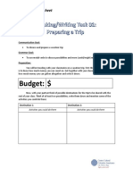 Budget: $: Student's Worksheet