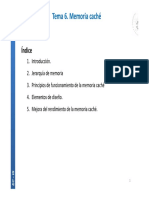 Tema 6 - Memoria Caché PDF