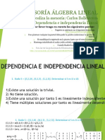 Ejercico Dependencia Lineal