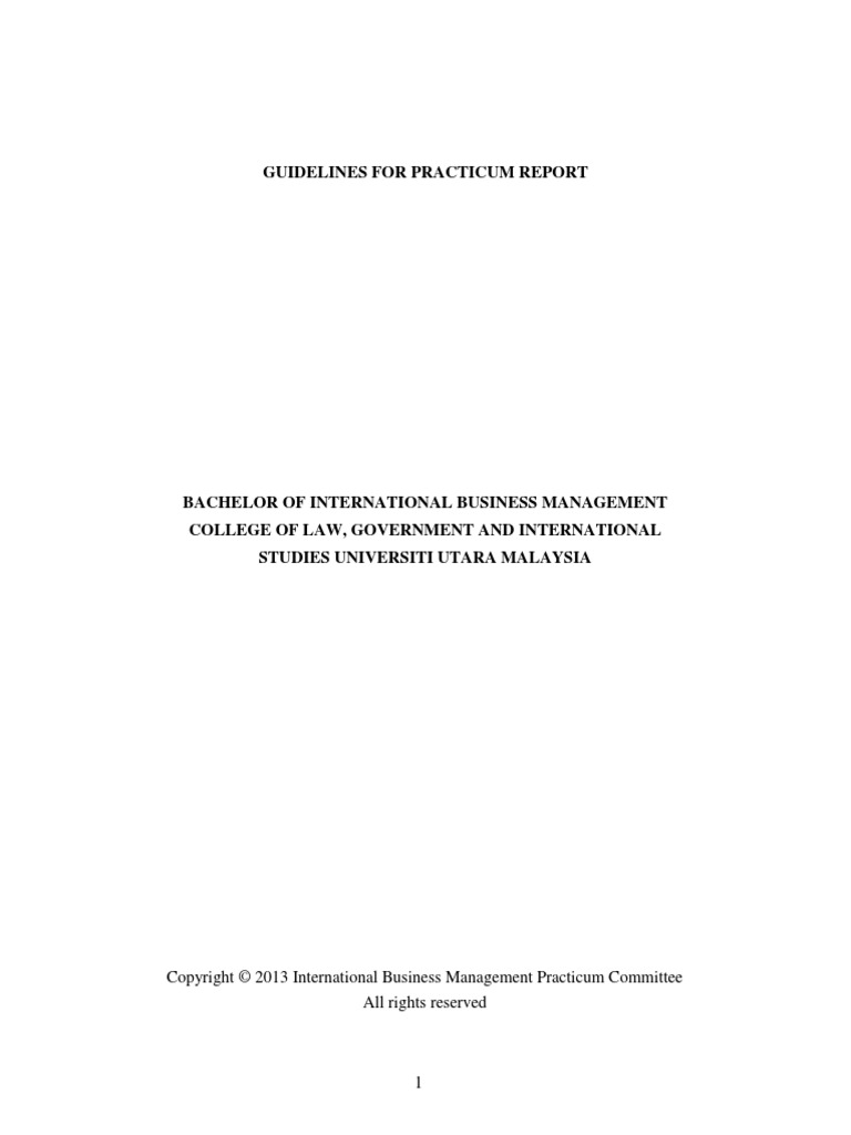 Practicum Guideline For BIBM Students | PDF | Confidentiality | Employment