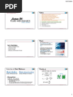 Fluid Mechanics: Outline