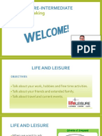 PRE-INTERMEDIATE GROUP A LIFE AND LEISURE
