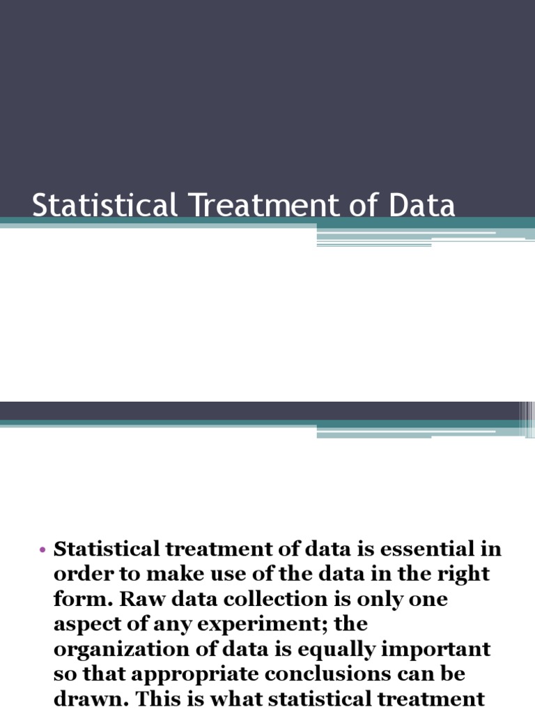 Statistical Treatment of Data | PDF | Accuracy And Precision | Experiment