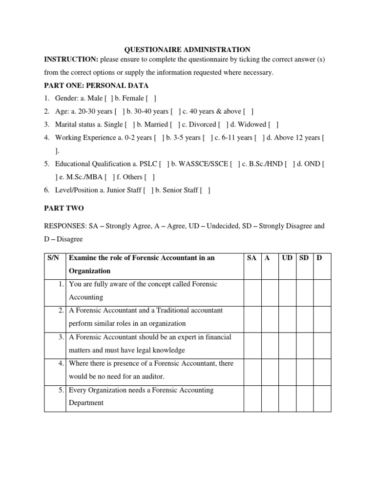 Méthode D’Administration Questionnaire – DDVLNE