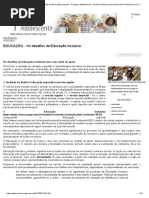 EDUCAÇÃO - Os Desafios Da Educação Inclusiva - Criança e Adolescente - Centro de Apoio Operacional Das Promotorias Da Criança e Do Adolescente