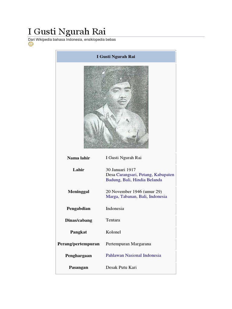 I Gusti Ngurah Rai Docx