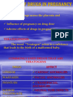 Transfer of Drugs Across The Placenta and Breast. Influence of Pregnancy On Drug Dose Adverse Effects of Drugs in Pregnancy