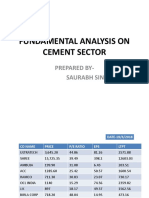 Fundamental Analysis On Cement Sector