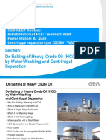 Section: De-Salting of Heavy Crude Oil (HCO) by Water Washing and Centrifugal Separation