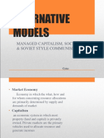Alternative Models: Managed Capitalism, Socialism & Soviet Style Communism