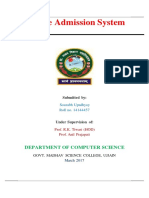 College Admission System: Department of Computer Science