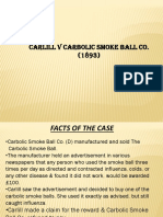 Carlill V Carbolic Smoke Ball Co. (1893)