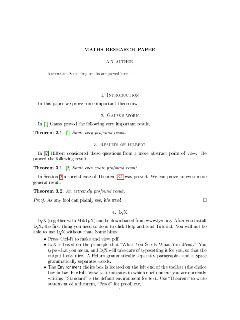 A.N. Author Abstract. Some Deep Results Are Proved Here.. | PDF ...