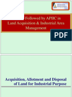 Practice Followed by APIIC in Land Acquisition & Industrial Area Management