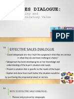 Sales Dialogue:: Creating and Communicating Value