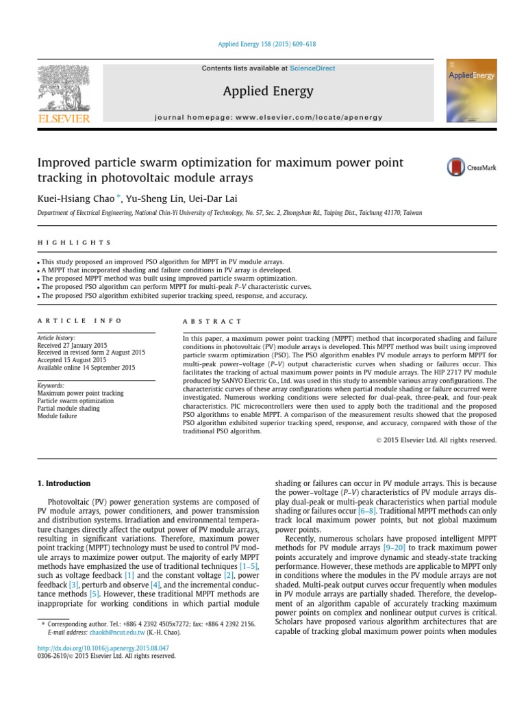 Maximum Power Point Tracking Pdf Electricity Manufactured Goods