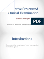 Objective Structured Clinical Examination: General Principles