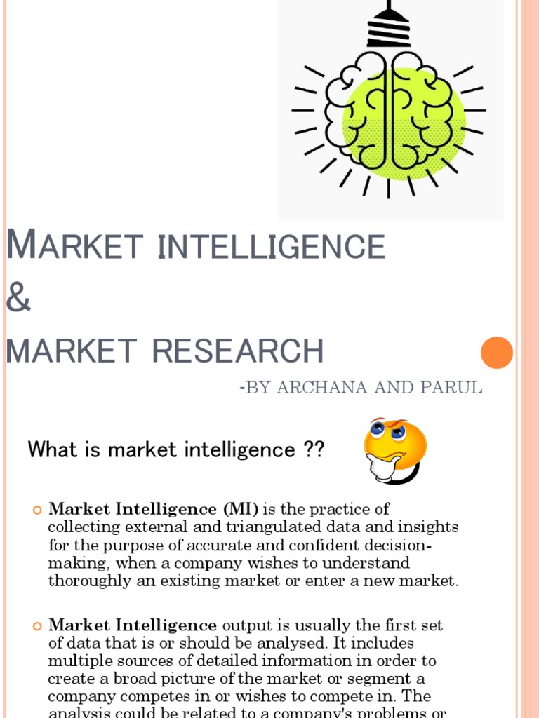 Market Intelligence vs. Market Research | PDF | Marketing Research ...
