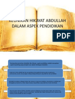 Keunikan Hikayat Abdullah Dalam Aspek Pendidikan