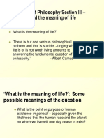 Foundations of Philosophy Section III - Philosophy and The Meaning of Life