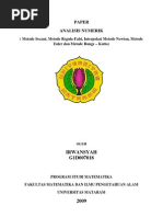Download Paper Analisis Numerik by irwansyah SN40392029 doc pdf