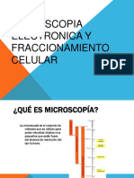 Microscopía electrónica y fraccionamiento celular