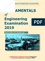 Fundamentals Engineering Examination 2019: Professional Engineers Registration Examination