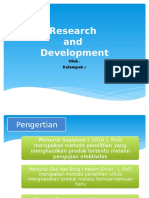Research and Development: Oleh: Kelompok 6