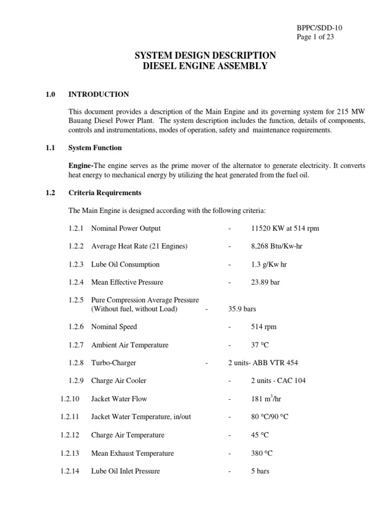 1.diesel Engine Assembly PDF Internal Combustion Engine Fuel