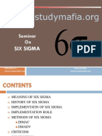 Six Sigma Seminar on Definition, History, Implementation and Methods