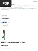 4x4 Rubik's Cube Solution Manual | PDF | Polytopes | Puzzles