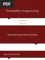 Probabilistic Programming: Marius Popescu 2018 - 2019