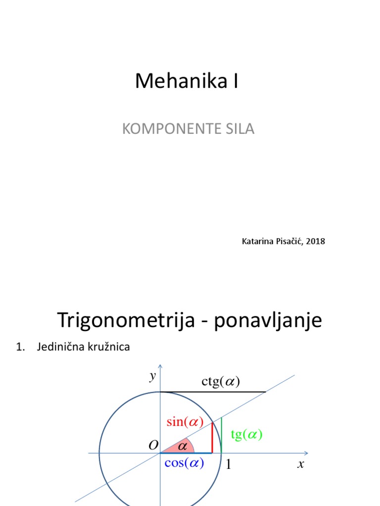 Mehanika I 2 Komponente | PDF