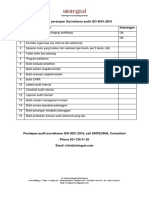 Checklist Surveilance Audit ISO 9001 2015 SINTEGRAL