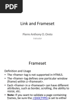 Link and Frameset: Pierre Anthony O. Oreto