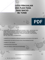 Tahu Bakso Bu Yunie Evaluasi Penjualan Bisnis Plan