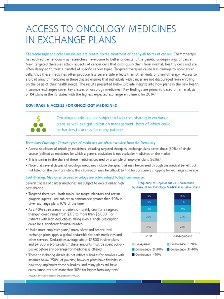 Access To Oncology Medicines in Exchange Plans | PDF | Chemotherapy ...