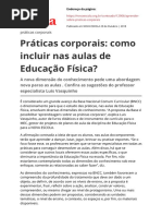 Praticas Corporais Como Incluir Nas Aulas de Educacao Fisicapdf